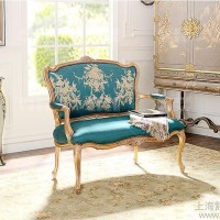 定制\n            美式实木双人沙发椅 欧式新古典复古做旧沙发 法式布艺沙发地中海
